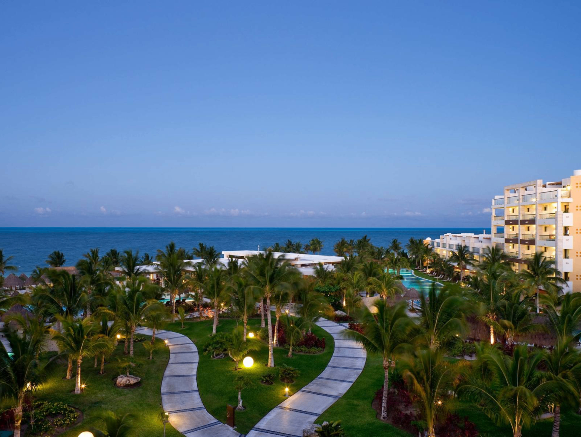 Excellence Resort Playa Mujeres tropical oceanfront view